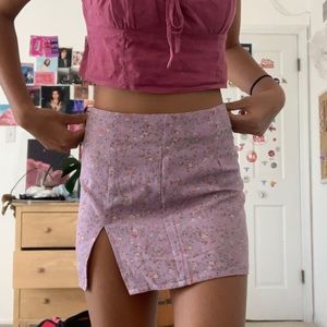 floral print mini skirt brandy melville